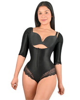 Women's Double Compression BBL Shapewear Bodysuit – Open Chest Triangle Shorts